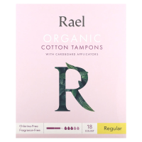 Rael, Organic Cotton Tampons with Cardboard Applicators, Regular, 18 Count