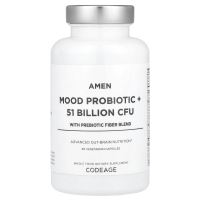 Codeage, Mood Probiotic +, добавка с пробиотиками, со смесью пребиотиков и клетчатки, 60 вегетарианских капсул