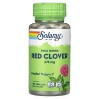 Solaray, True Herbs, красный клевер, 375 мг, 100 вегетарианских капсул