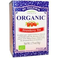 St. Dalfour, Organic, клубничный чай 25 чайных пакетиков, 1.75 унции (50 г)