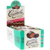 Cocomels, Органический продукт, карамель из кокосового молока в шоколаде, морская соль, 15, 1 унц. (28 г) каждая