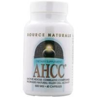 Source Naturals, AHCC - активное соединение, связанное с гексозой (500 мг) 60 капсул