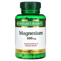 Nature's Bounty, Магний, 500 мг, 200 таблеток в оболочке