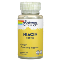 Solaray, Ниацин, 500 мг, 100 растительных капсул