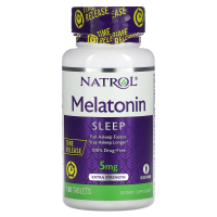 Natrol, Мелатонин, медленное высвобождение, 5 мг, 100 таблеток