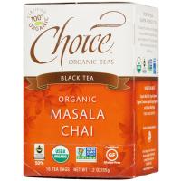 Choice Organic Teas, Черный чай, органический чай масала, 16 пакетиков, 1,2 унции (35 г)