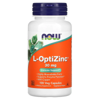 Now Foods, L-OptiZinc, 30 мг, 100 вегетарианских капсул
