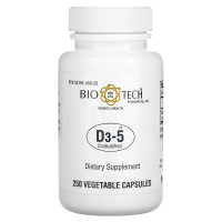 Bio Tech Pharmacal, Inc, D3-5 холекальциферол, 250 вегетарианских капсул