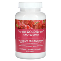 California Gold Nutrition, Мультивитамины для женщин в форме жевательных таблеток, без желатина, без глютена, со вкусом органических ягод и фруктов, 90 жевательных таблеток