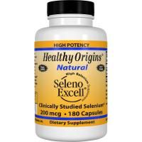 Healthy Origins, Seleno Excell, Добавка с высоким содержанием селена, 200 мкг, 180 капсул