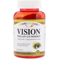 Vitamin Friends, Vision, Vegan Gummies, Natural Orange Creamsicle Flavor, 60 Pectin Gummies