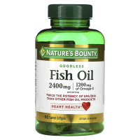 Nature's Bounty, Рыбий жир, 2400 мг, 90 мягких таблеток с покрытием