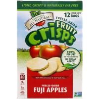Brothers-All-Natural, Сублимированные - фруктовые чипсы, яблоки фуджи, 12 пакетиков на 1 порцию, 120 г
