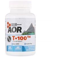 Advanced Orthomolecular Research AOR, T-100, Thyroid Support, 60 Tablets