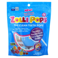 Zollipops , The Clean Teeth Pops, клубника, апельсин, малина, вишня, виноград, ананас, примерно 15 леденцов ZolliPops, 3,1 унции
