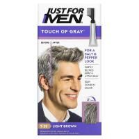 Just for Men, Мужская краска для волос с гребешком Touch of Gray, оттенок светло-коричневый T-25, 40 г
