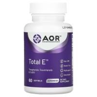 Advanced Orthomolecular Research AOR, Advanced Series, Total E, комплекс витамина Е, 60 мягких таблеток