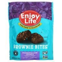 Enjoy Life Foods, Chocolate Brownie Bites, хрустящий зефир, 4,76 унции (135 г)