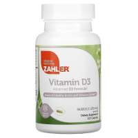 Zahler, Витамин D3, 50000 МЕ, 120 растительных капсул
