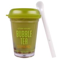 Etude, Bubble Tea, ночная маска с зеленым чаем, Green Tea, 3.5 унции(100 г)