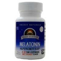 Source Naturals, Мелатонин (5 мг) Апельсин 100 пастилок