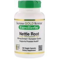 California Gold Nutrition, Экстракт корня крапивы, EuroHerbs, 250 мг, 180 вегетарианских капсул