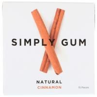 Simply Gum, Жевательная резинка, Натуральная корица, 15 штук