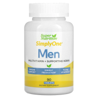 Super Nutrition, SimplyOne, мощные поливитамины тройного действия для мужчин, 90 таблеток