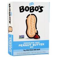 Bobo's, Протеиновый Батончик Шоколадная крошка Арахисовое масло 12 батончиков