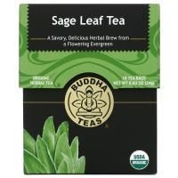 Buddha Teas, Органический травяной чай, листья шалфея, 18 чайных пакетиков, 24 г (0,83 унции)