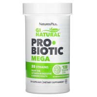 Nature's Plus, GI Natural, Probiotic Mega, пробиотики, 120 млрд КОЕ, 30 капсул