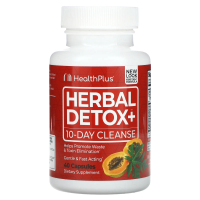 Health Plus, Herbal Detox+, очищение в течение 10 дней, 40 капсул