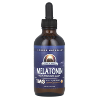Source Naturals, Мелатонин, жидкая сублингвальная форма, натуральный апельсиновый вкус, 4 жидких унции (118,28 мл)