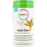 Rainbow Light, Nutri Stars, жевательные мультивитамины, со вкусом фруктового пунша, 60 жевательных таблеток