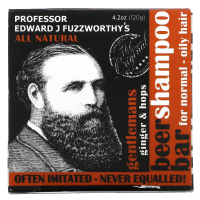 Professor Fuzzworthy's, Gentlemans Beer Shampoo Bar, для нормальных волос, с имбирем и хмелем, 120 г (4,2 унции)