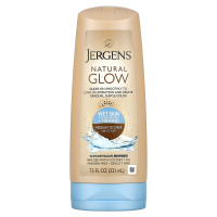 Jergens, Увлажняющее средство Natural Glow для нанесения на влажную кожу, укрепляющее, оттенок Medium to Tan (221 мл)