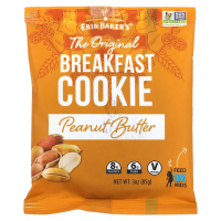 Erin Baker's, The Original Breakfast Cookie, Peanut Butter, 12 Cookies,  3 oz (85 g) Each