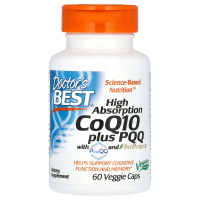 Doctor's Best, High Absorption CoQ10 plus PQQ, 60 Veggie Caps