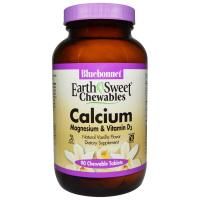 Bluebonnet Nutrition, EarthSweet Chewables, Calcium, Magnesium & Vitamin D3, 90 Tablets