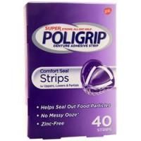 Poligrip, Super Poligrip Comfort Seal Клейкие полоски для зубных протезов 40 полосок