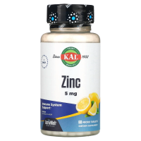 KAL, Цинк, Сладкий лимон, 5 мг , 60 микротаблеток