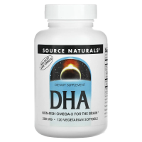 Source Naturals, Докозагексаеновая кислота (DHA) Neuromins, 200 мг, 120 растительных капсул