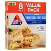 Atkins, Snack Bar Lemon - Большая упаковка из 8 батончиков