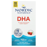 Nordic Naturals, ДГК, со вкусом клубники, 500 мг, 90 желатиновых капсул