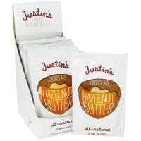 Justin's Nut Butter, Фундуковое масло с шоколадом, 10 выжимающихся пакетиков по 1.15 унций (32 г)