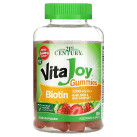 21st Century, Жевательные таблетки VitaJoy с биотином, 5000 мкг, 120 жевательных таблеток