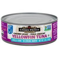 Crown Prince Natural, Yellowfin Tuna, Chunk Light, In Spring Water, 5 oz (142 g)