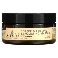 Sukin, Отшелушивающая маска с кофе и кокосом, 100 мл (3,38 жидк. Унции)