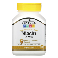 21st Century, Ниацин, 250 мг, 110 таблеток
