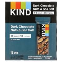 KIND Bars, Nuts & Spices, батончики из темного шоколада с орехами и морской солью, 12 батончиков по 40 г